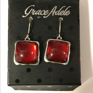 Grace Adele earrings Scarlet